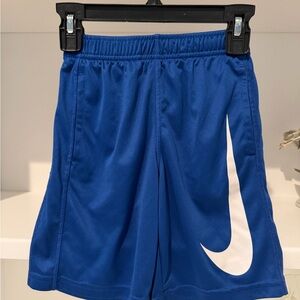 Nike Royal Blue Boys' Shorts with White Swoosh